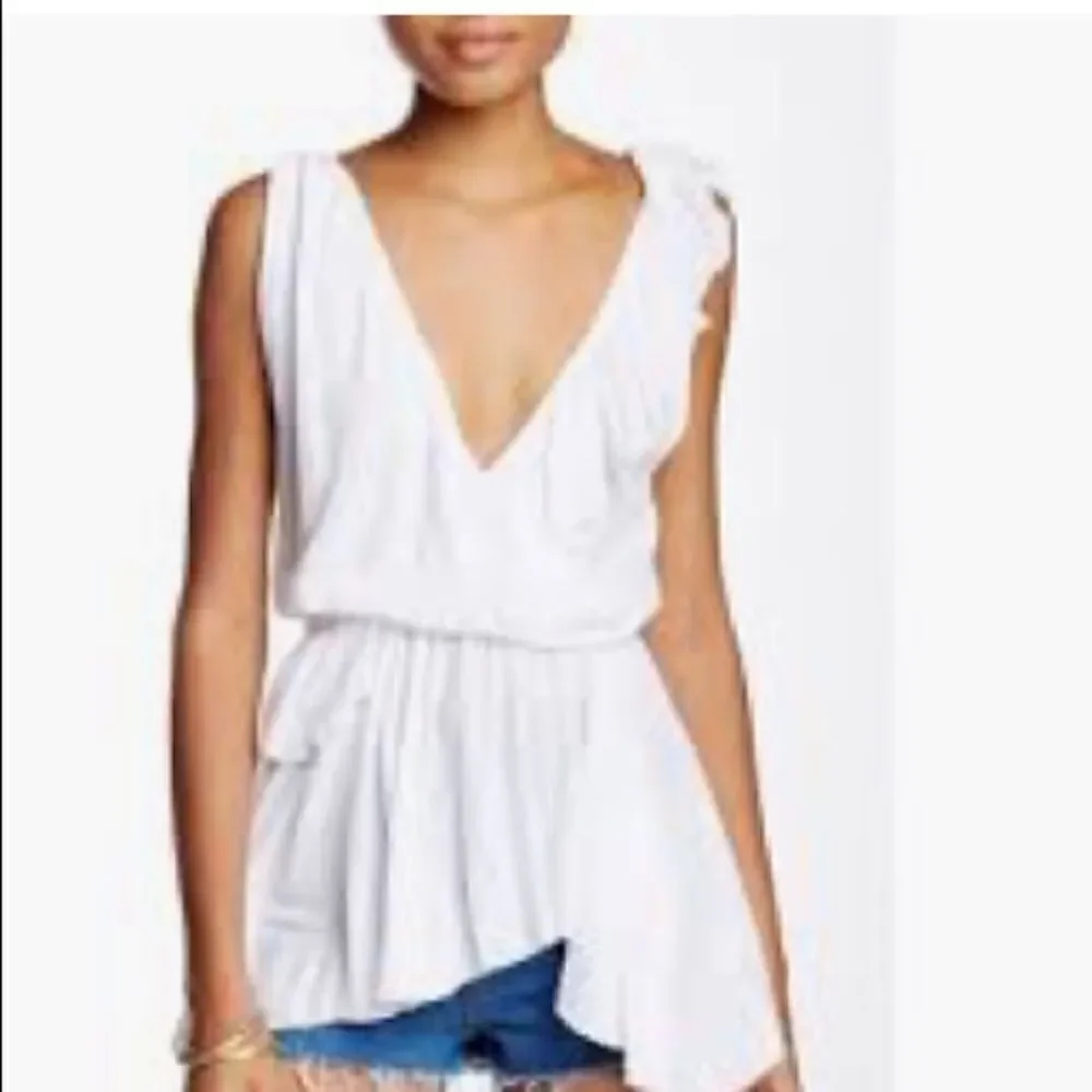 Free People Float Away Tank Ivory NWT
